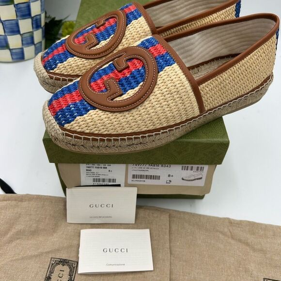 Men’s Gucci interlocking G Espadrilles size 8.5 made in Spain - Picture 7 of 10